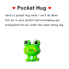 Pocket Hug Resin Animal Decoration with Encouraging Card - Stress Relief Gift