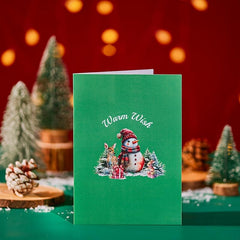 1pc Christmas Pop Up Card Warm Wish 3D Greeting Card