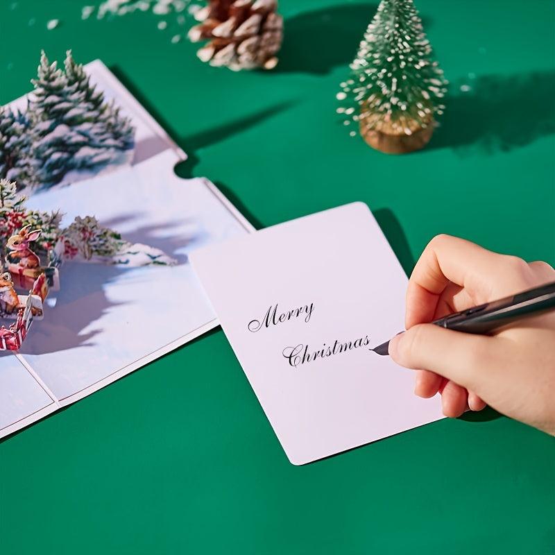 1pc Christmas Pop Up Card Warm Wish 3D Greeting Card