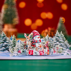 1pc Christmas Pop Up Card Warm Wish 3D Greeting Card
