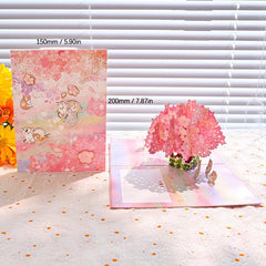 1pc Ziyi 3D Pop Up Greeting Card Graduation Tanabata Birthday Gift Small Card
