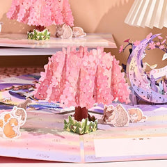 1pc Ziyi 3D Pop Up Greeting Card Graduation Tanabata Birthday Gift Small Card