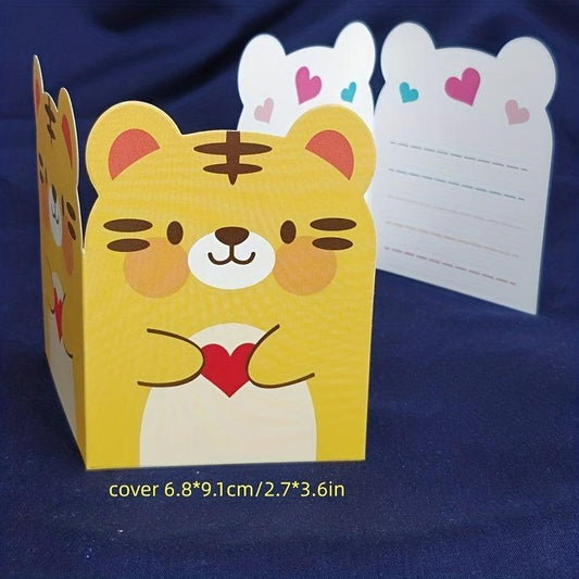 10pcs Animal Flower Gift Teacher Birthday Thank You Greeting Card