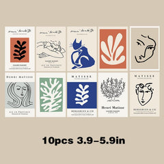10pcs Abstract Art Posters for DIY Wall Decor