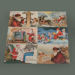 30 Pack Santa Claus Gift Card Postcards for Christmas Greetings