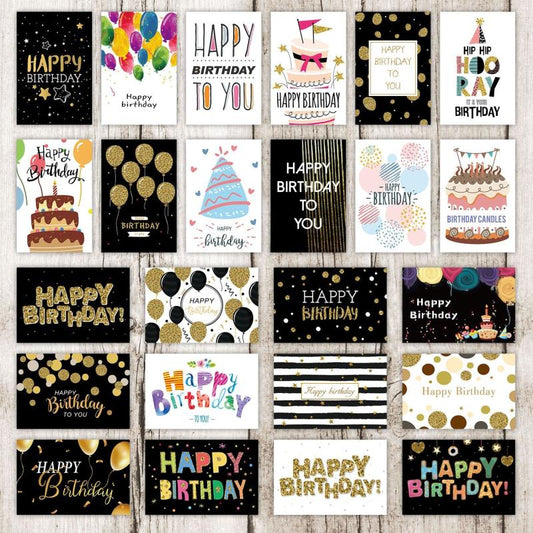 24PCS Birthday Card With 24 Envelopes