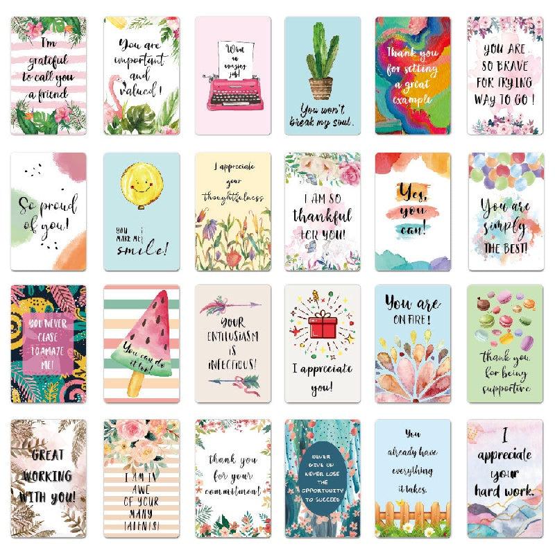 72pcs Inspirational Encouragement Message Note Cards