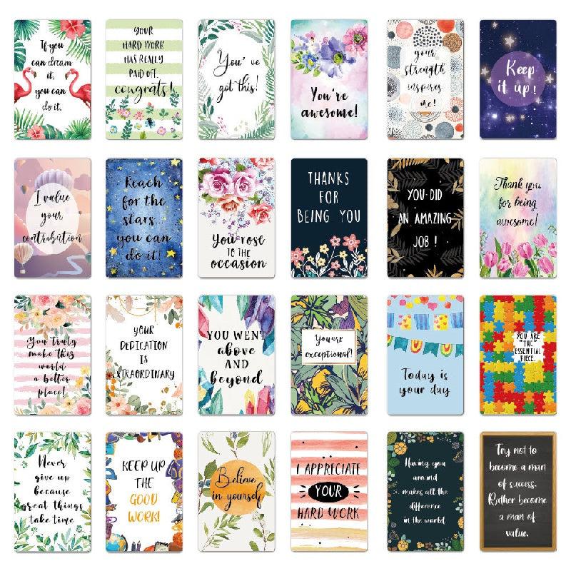 72pcs Inspirational Encouragement Message Note Cards