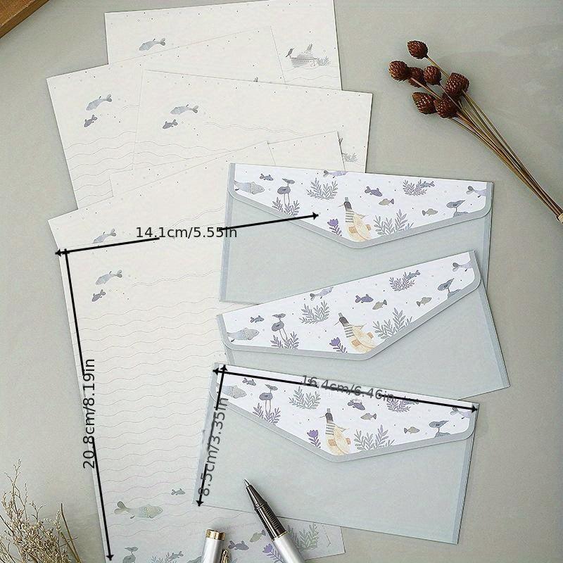 Stationary Paper With Envelopes Set - Writing Letterhead and Envelopes