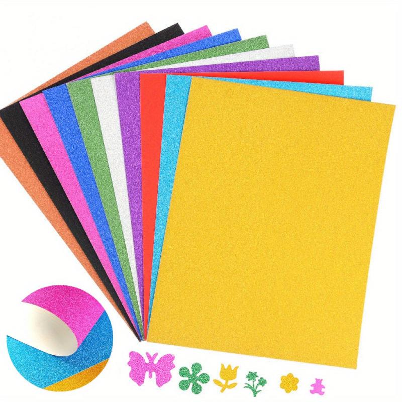 10pcs A4 Glitter Cardstock Paper Bulk Craft 10 Colors DIY Project Wedding Birthd