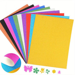10pcs A4 Glitter Cardstock Paper Bulk Craft 10 Colors DIY Project Wedding Birthd
