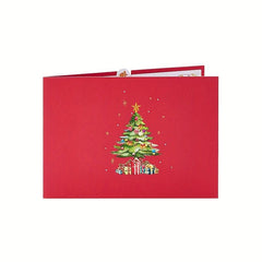 Merry Christmas 3D Pop Up Card - Christmas Tree Greeting Card