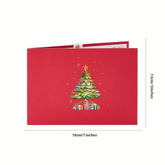 Merry Christmas 3D Pop Up Card - Christmas Tree Greeting Card