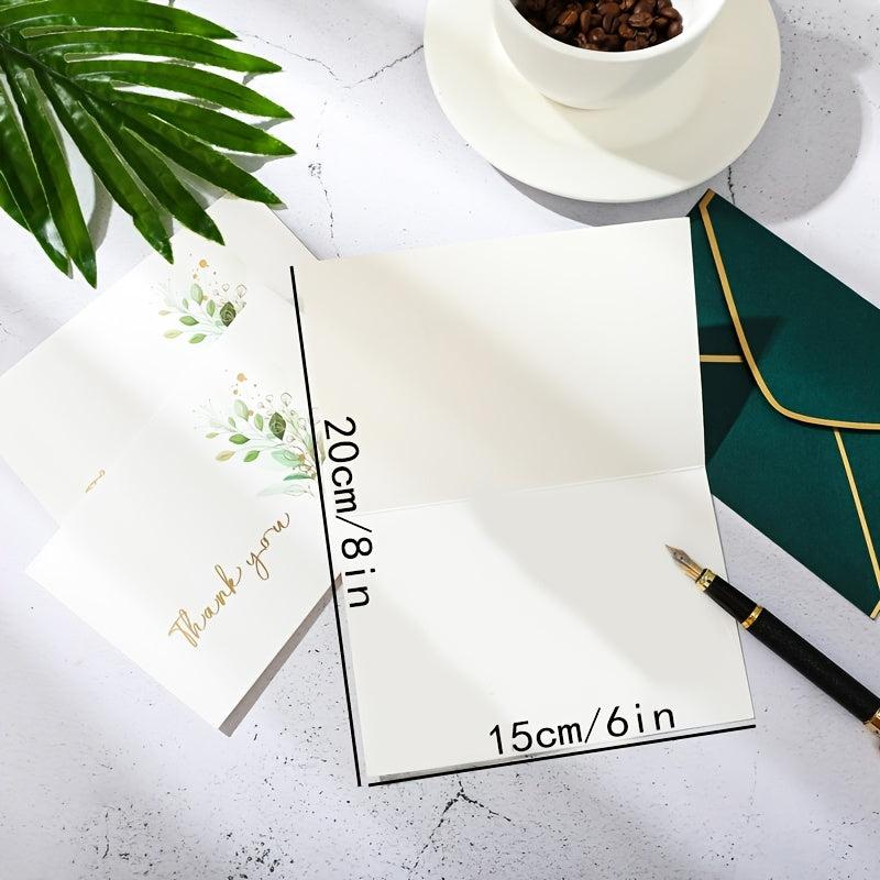 6pcs Thank You Card Craft Paper Blank Thank You Card With Envelope