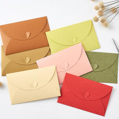 10PCS Small Greeting Card Envelopes Bronzing Love Pearl Paper Mini Envelope