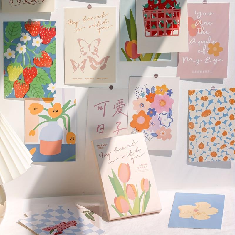 30 Floral Wall Decor Postcards for Home Decoration