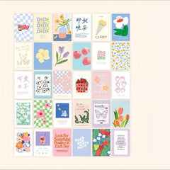 30 Floral Wall Decor Postcards for Home Decoration