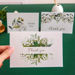Pack of 6 Foil Fresh Thank You Cards and Envelopes Set