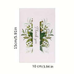 Pack of 6 Foil Fresh Thank You Cards and Envelopes Set