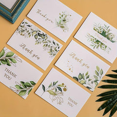 Pack of 6 Foil Fresh Thank You Cards and Envelopes Set