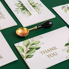 Pack of 6 Foil Fresh Thank You Cards and Envelopes Set