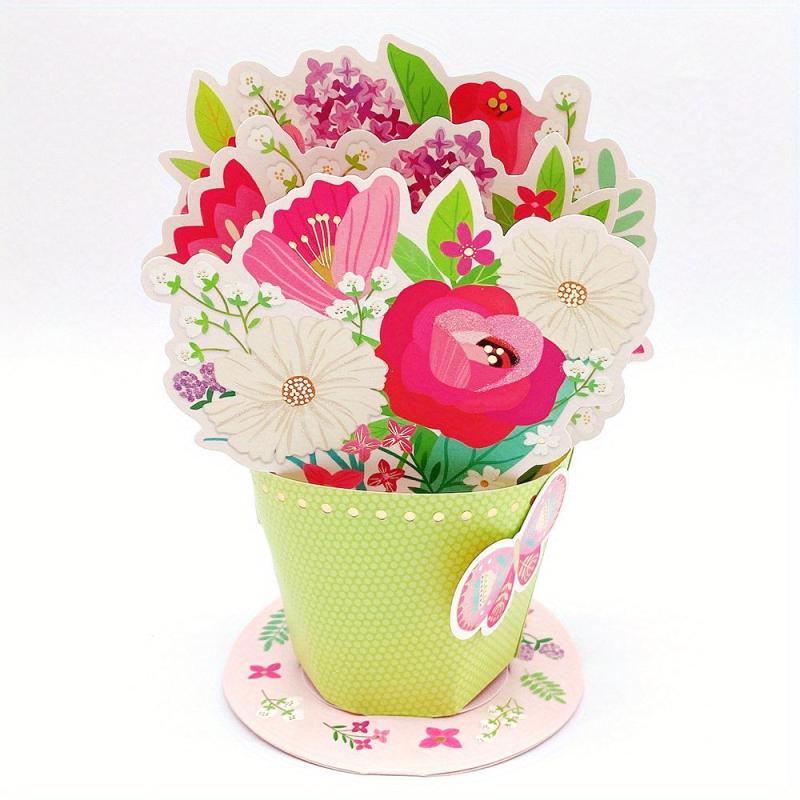 3D Bouquet Greeting Cards - Mother's Birthday Anniversary Gift