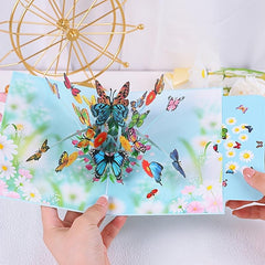 3D Pop Up Butterfly Greeting Card Thanksgiving Gift Card For Women