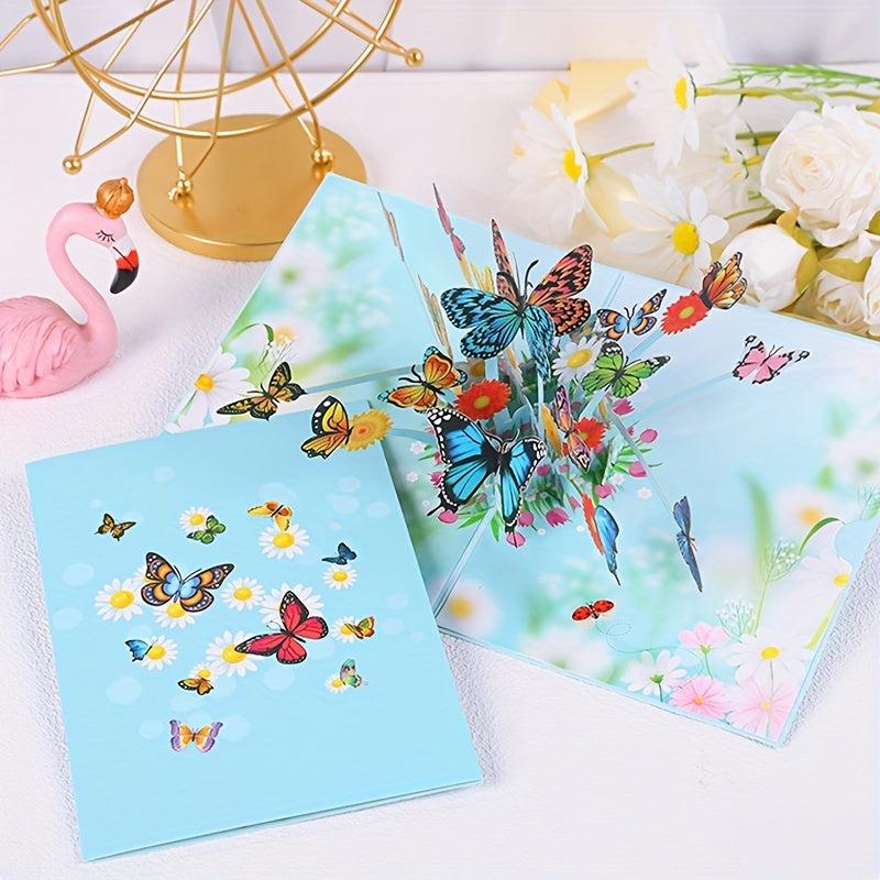 3D Pop Up Butterfly Greeting Card Thanksgiving Gift Card For Women