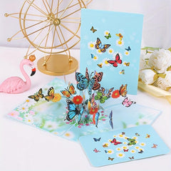 3D Pop Up Butterfly Greeting Card Thanksgiving Gift Card For Women