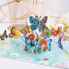3D Pop Up Butterfly Greeting Card Thanksgiving Gift Card For Women