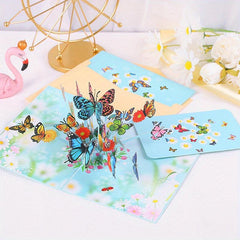 3D Pop Up Butterfly Greeting Card Thanksgiving Gift Card For Women