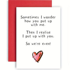 Funny Anniversary Card - Witty Card For Husband or Wife