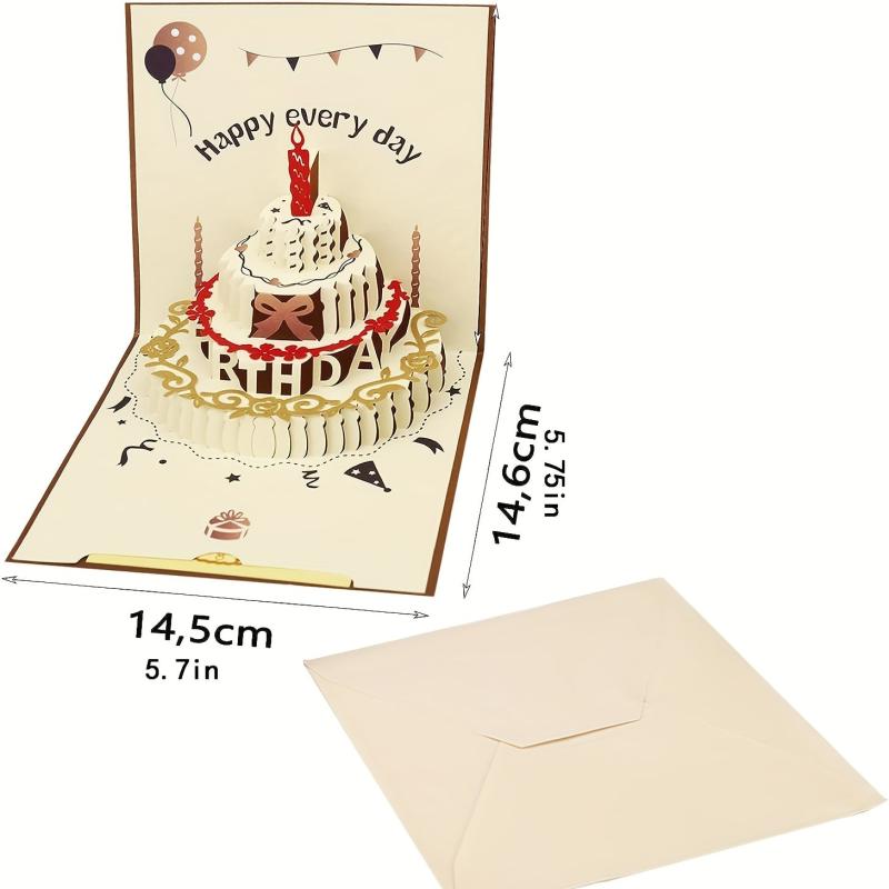 3D Birthday Card Women's Happy Pop Up Card