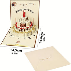 3D Birthday Card Women's Happy Pop Up Card