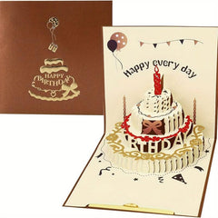 3D Birthday Card Women's Happy Pop Up Card