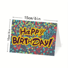 Birthday Greeting Card Set 12pcs with Envelope Gift Blessing Message Card