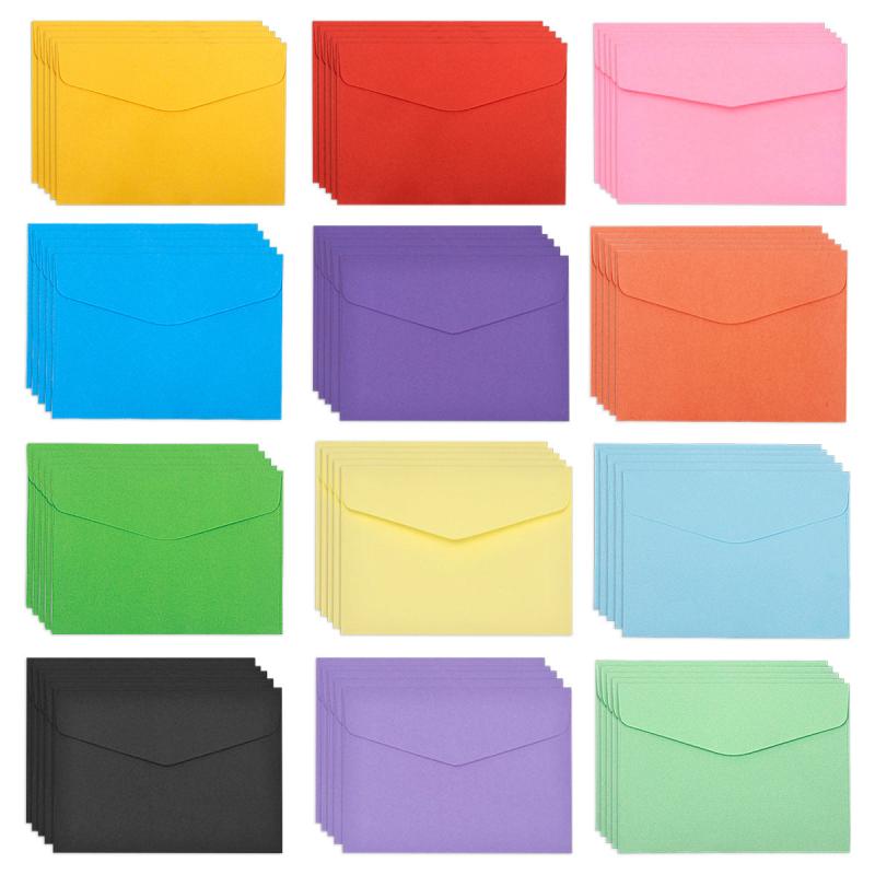 60 Pcs Colored Mini Envelopes Lovely for Wedding Birthday Party