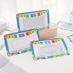 20 Cards 20 Stickers Scratch Card DIY Reward System for Students