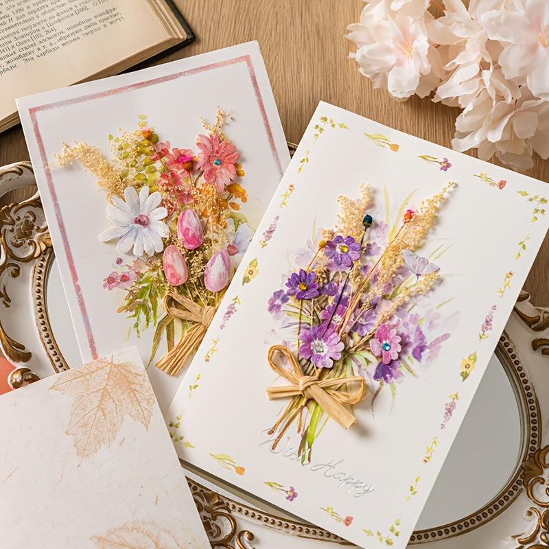 Flower Greeting Card Envelope Mother's Birthday Anniversary Gift