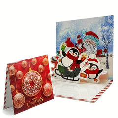 DIY Christmas Diamond Painting Greeting Card Sticker Exclusive Dotted Rhinestone