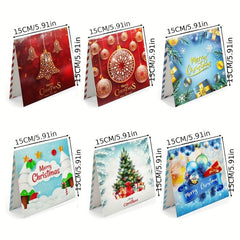 DIY Christmas Diamond Painting Greeting Card Sticker Exclusive Dotted Rhinestone