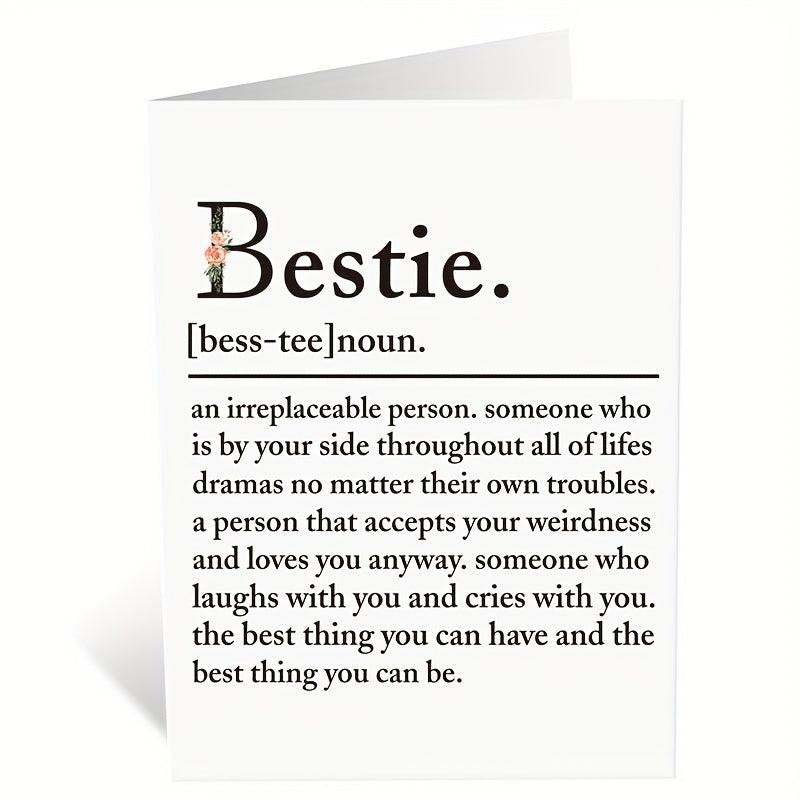 Funny BFF Birthday Card - Bestie Definition - Women Friendship Greeting