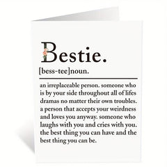 Funny BFF Birthday Card - Bestie Definition - Women Friendship Greeting
