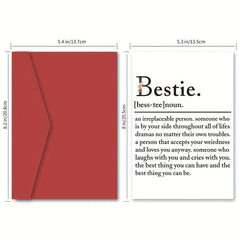 Funny BFF Birthday Card - Bestie Definition - Women Friendship Greeting