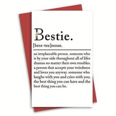Funny BFF Birthday Card - Bestie Definition - Women Friendship Greeting