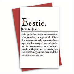 Funny BFF Birthday Card - Bestie Definition - Women Friendship Greeting