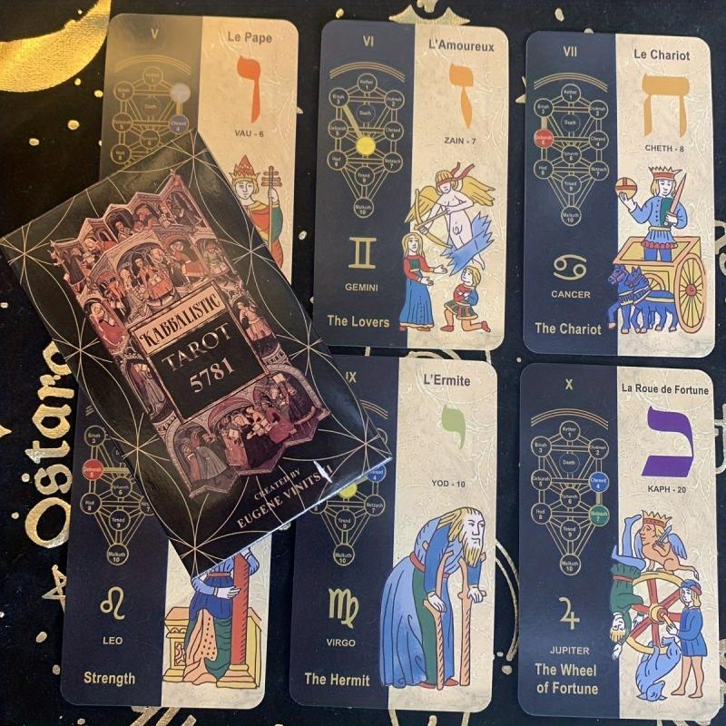 Kabbalistic Tarot 5781 Deck Illustrated Occult Cards for Tarot Reading