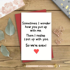 Funny Anniversary Card for Him or Her - Make Them Smile!