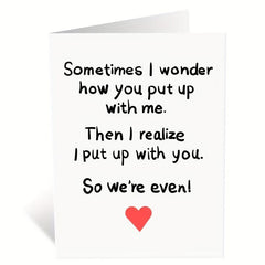 Funny Anniversary Card for Him or Her - Make Them Smile!