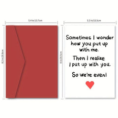 Funny Anniversary Card for Him or Her - Make Them Smile!